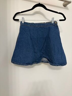 American Apparel Blue Denim A-Line Skort